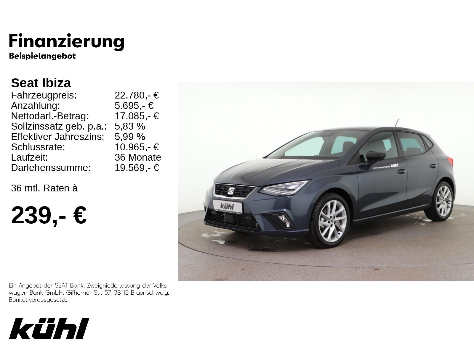 Ibiza 1.0 TSI FR LED Kamera App 17"