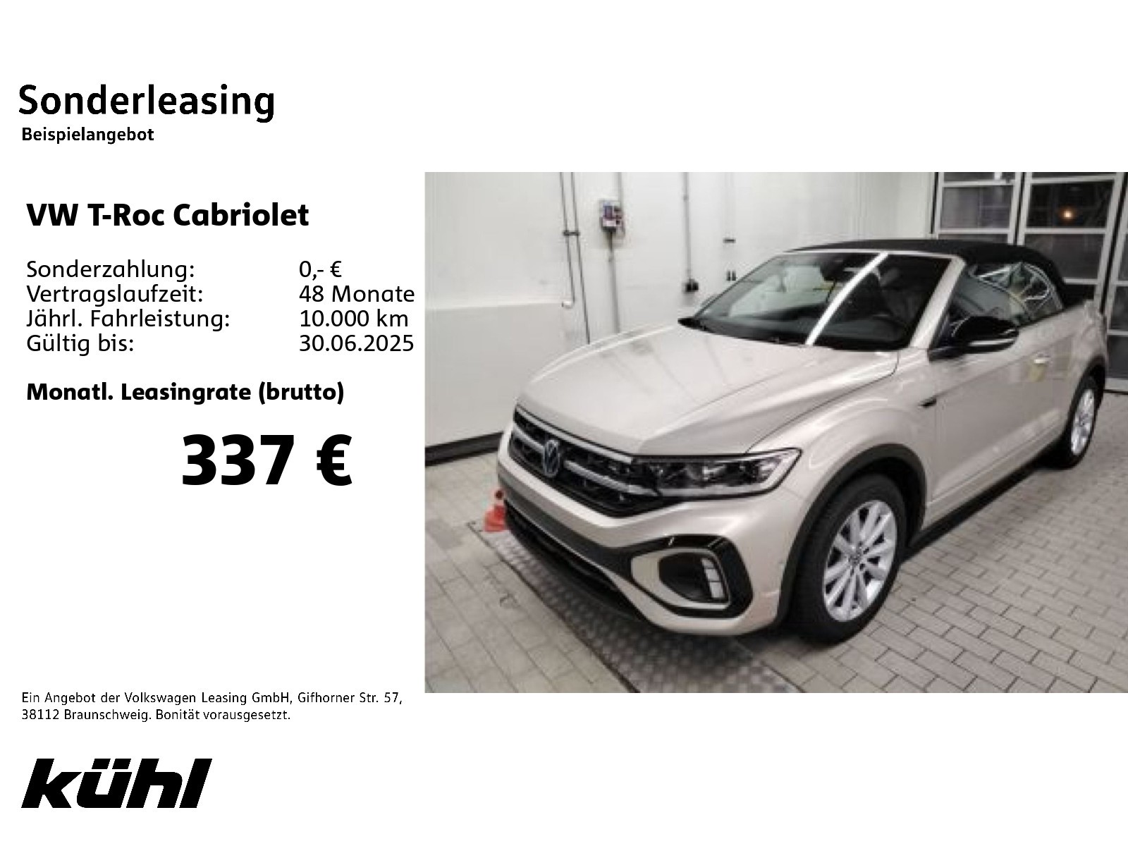 T-Roc Cabriolet 1.5 TSI DSG R-Line Black-Style IQ.Light beatsAudio IQ.Drive ACC Kessy Navi App Windschott 18"