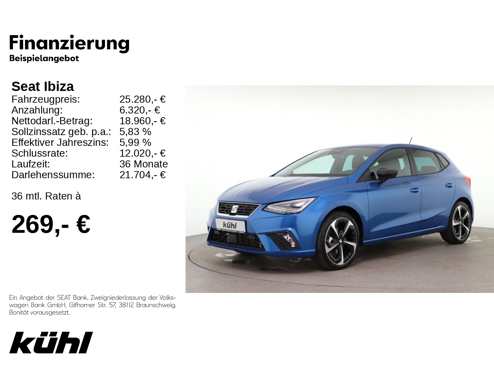 Ibiza 1.0 TSI FR LED beatsAudio ACC Kessy Kamera Navi App 18"