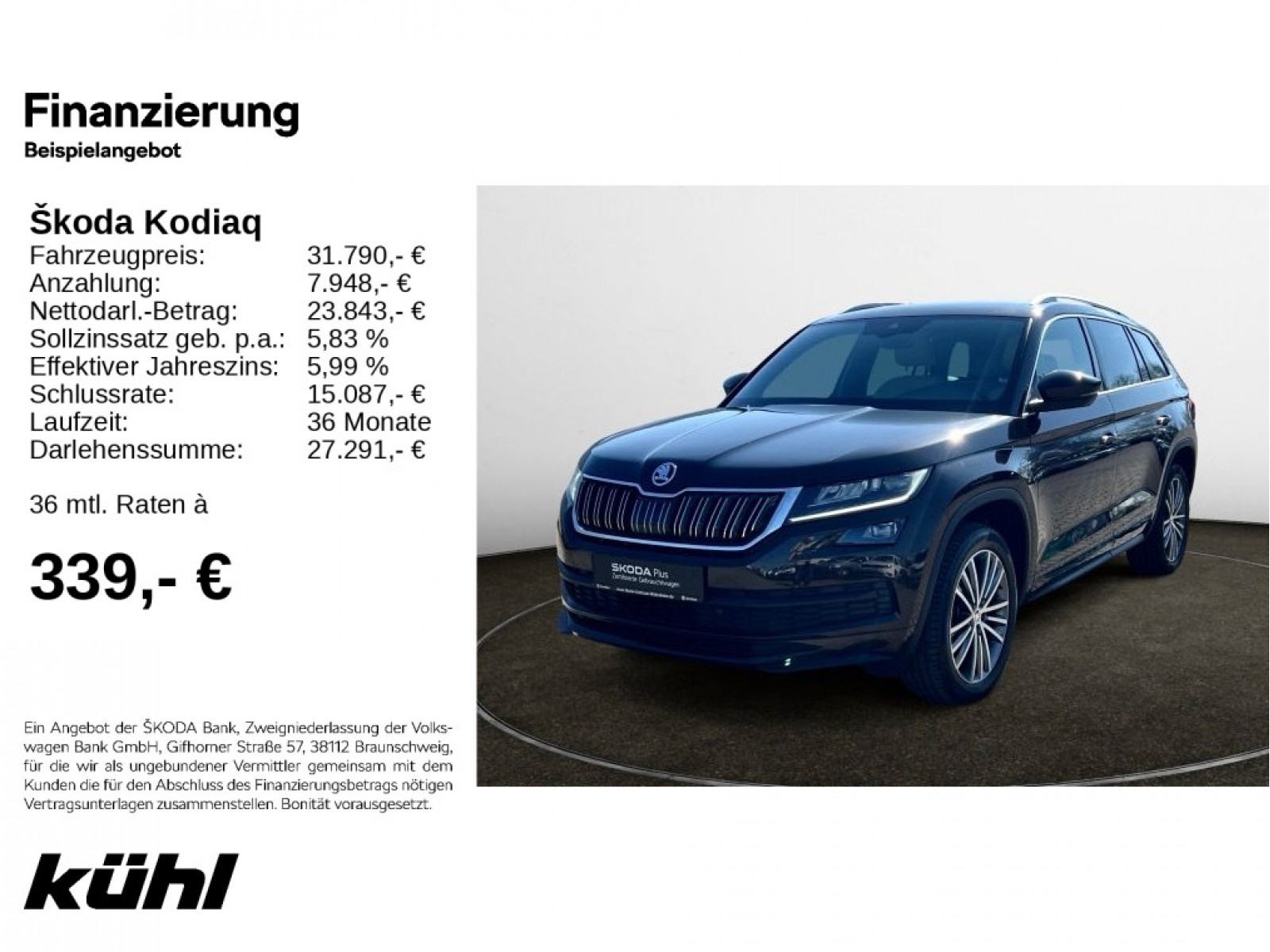Kodiaq 2.0 TSI DSG 4x4 L&K Navi, AHK, LED