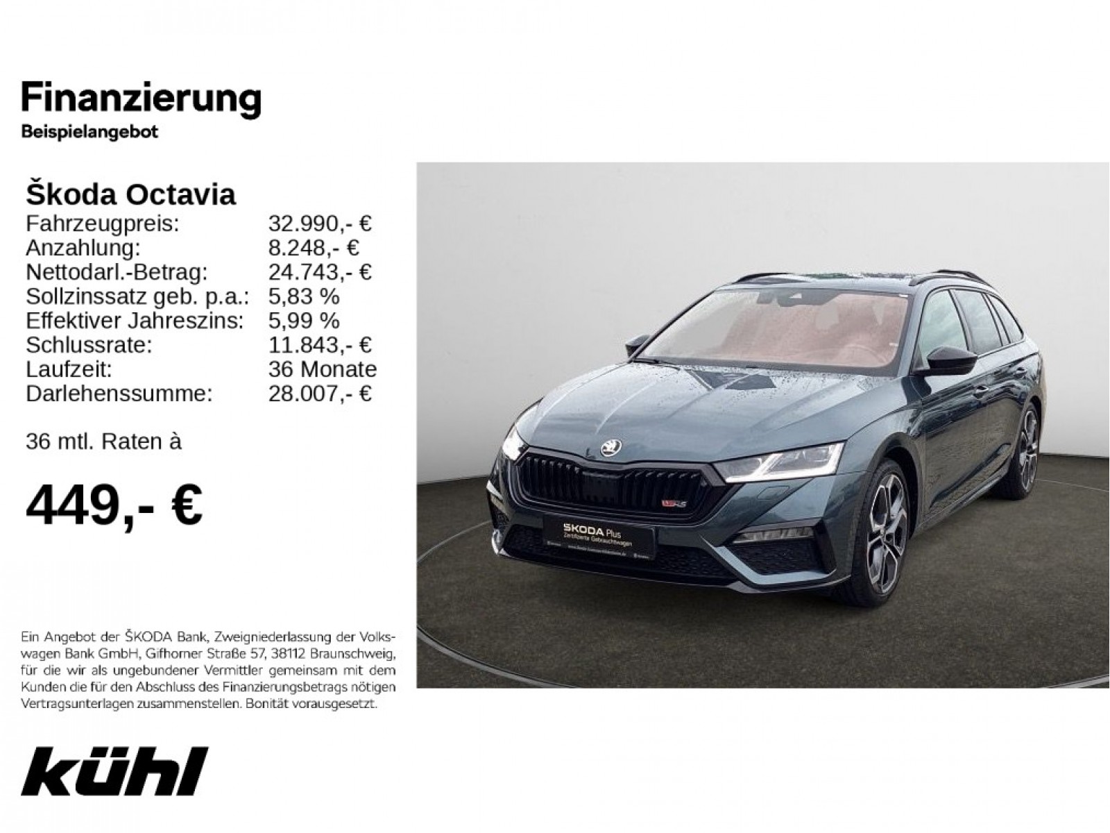 Octavia Combi 2.0 TSI RS Navi, AHK, LED