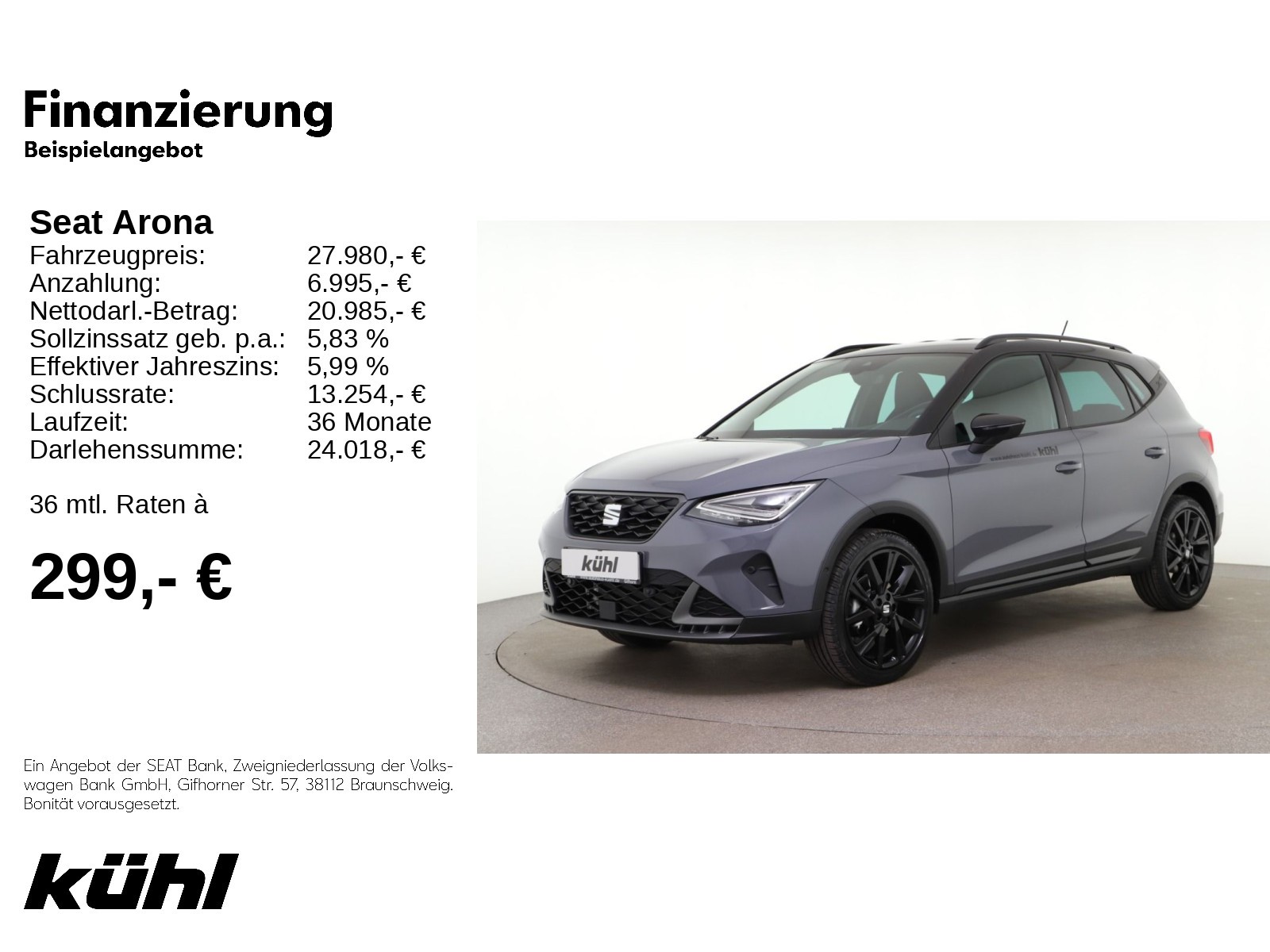 Arona 1.0 TSI DSG FR Black Edition LED ACC Kessy Kamera Navi App 18"