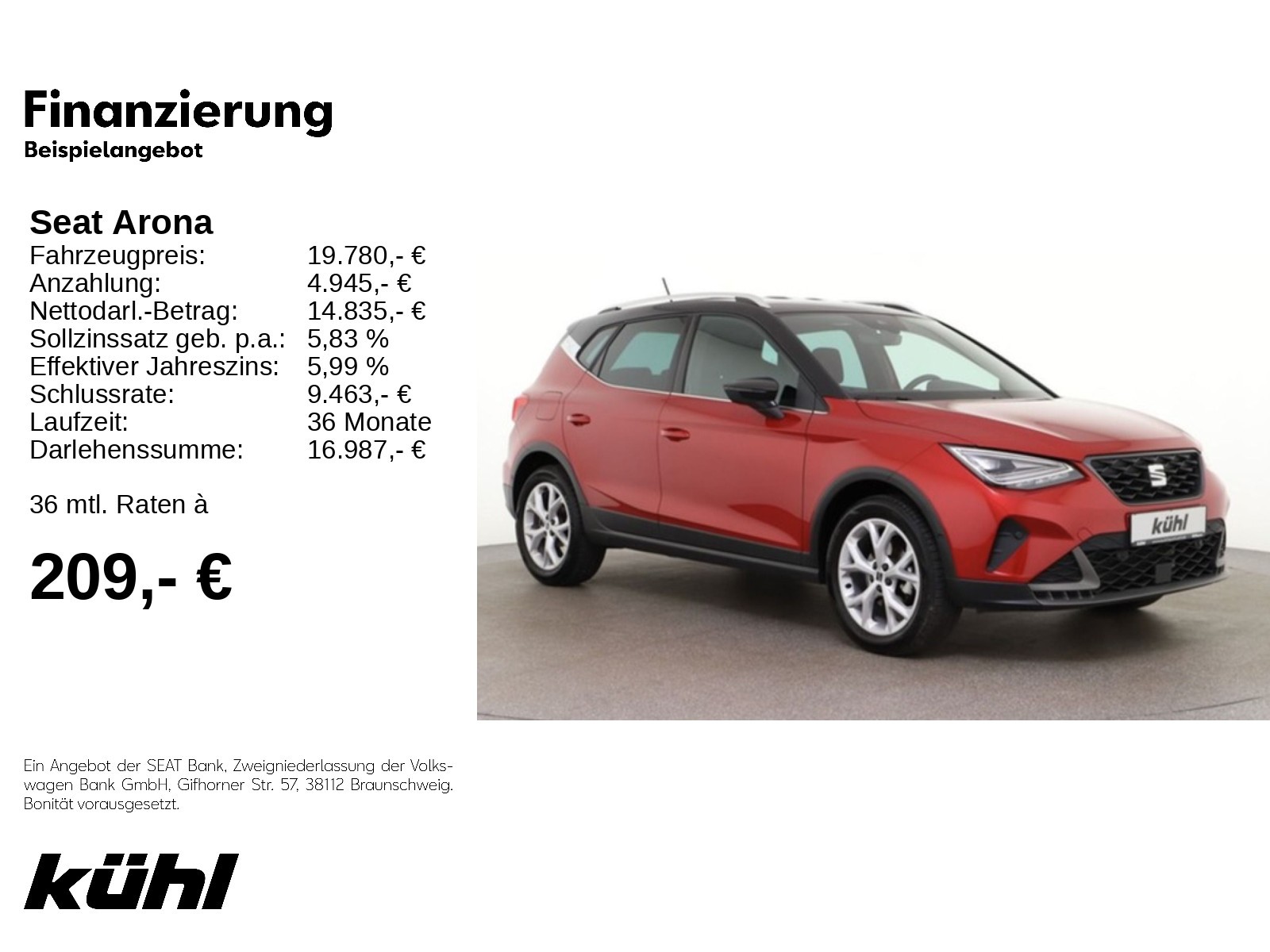 Arona 1.0 TSI Beats LED Kamera beats Navi