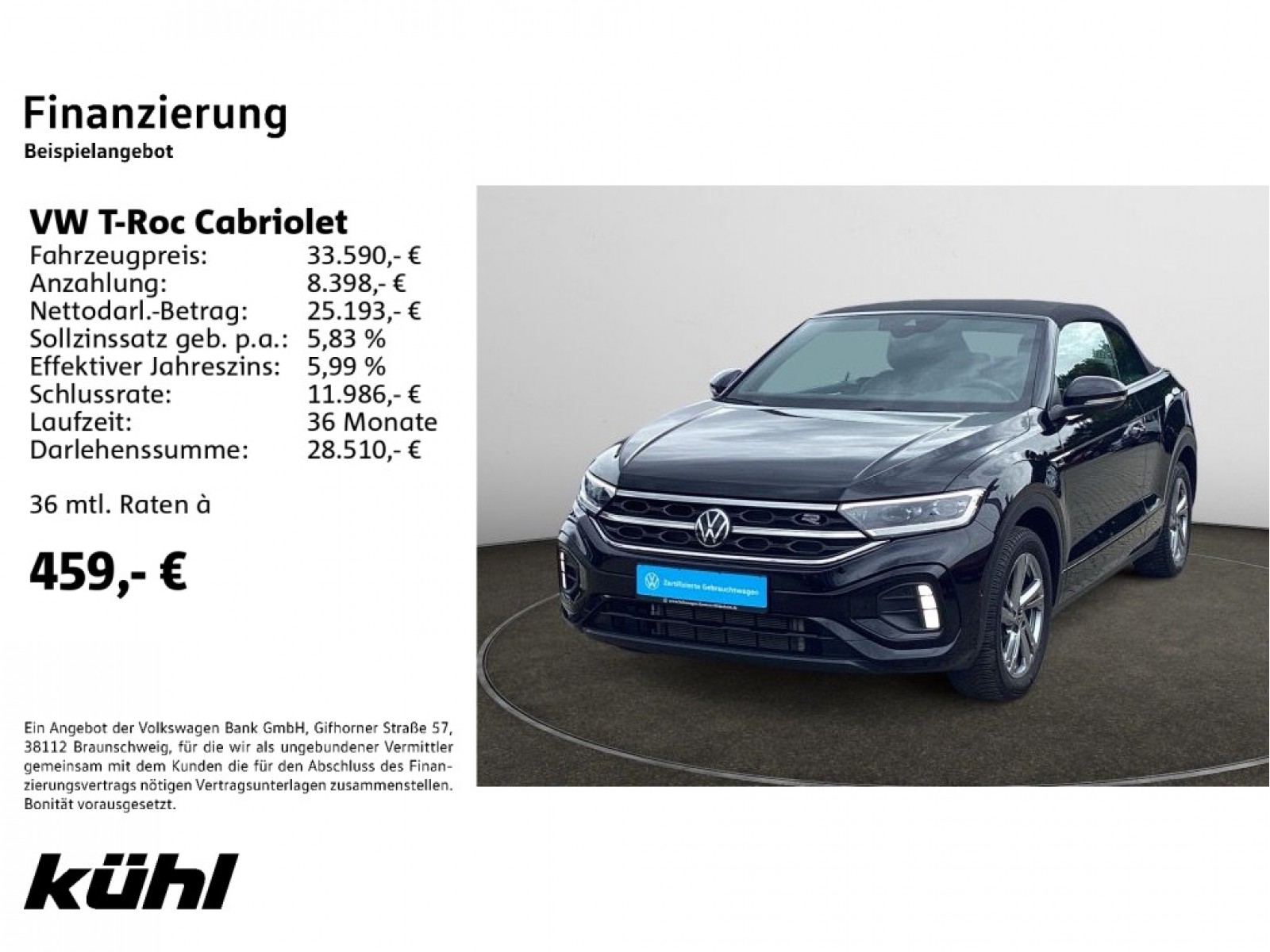 T-Roc Cabriolet 1.5 TSI R-Line Navi,AHK,LED